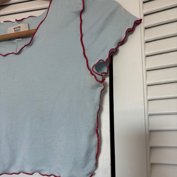 Maryam Nassir Zadeh Cropped top Mesa t-shirt MNZ Used 6 - Picture 4 of 7